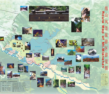 綿山風景名勝區(qū)導(dǎo)游圖